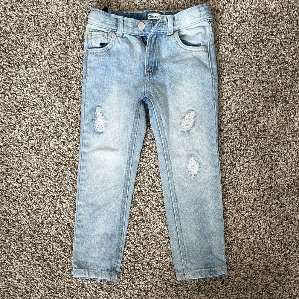 Light Blue Distressed Jeans - boys 4t